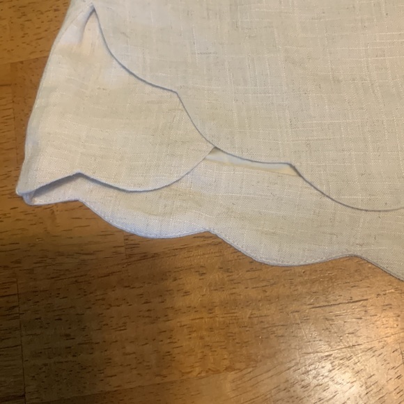 Alta Sz small linen khaki scalloped hem shorts ~ EUC - Picture 5 of 16